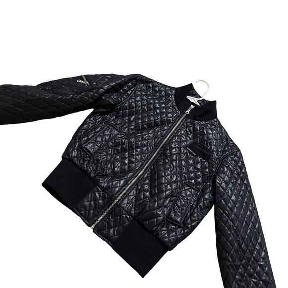 Y2K Members Only old school black jacket cropped sz S old school winter zip up - Picture 13 of 15